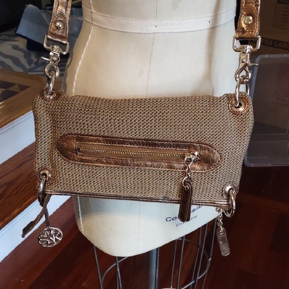 The Sak Metallic Bronze and Tan Crossbody Bag - Picture 13 of 13